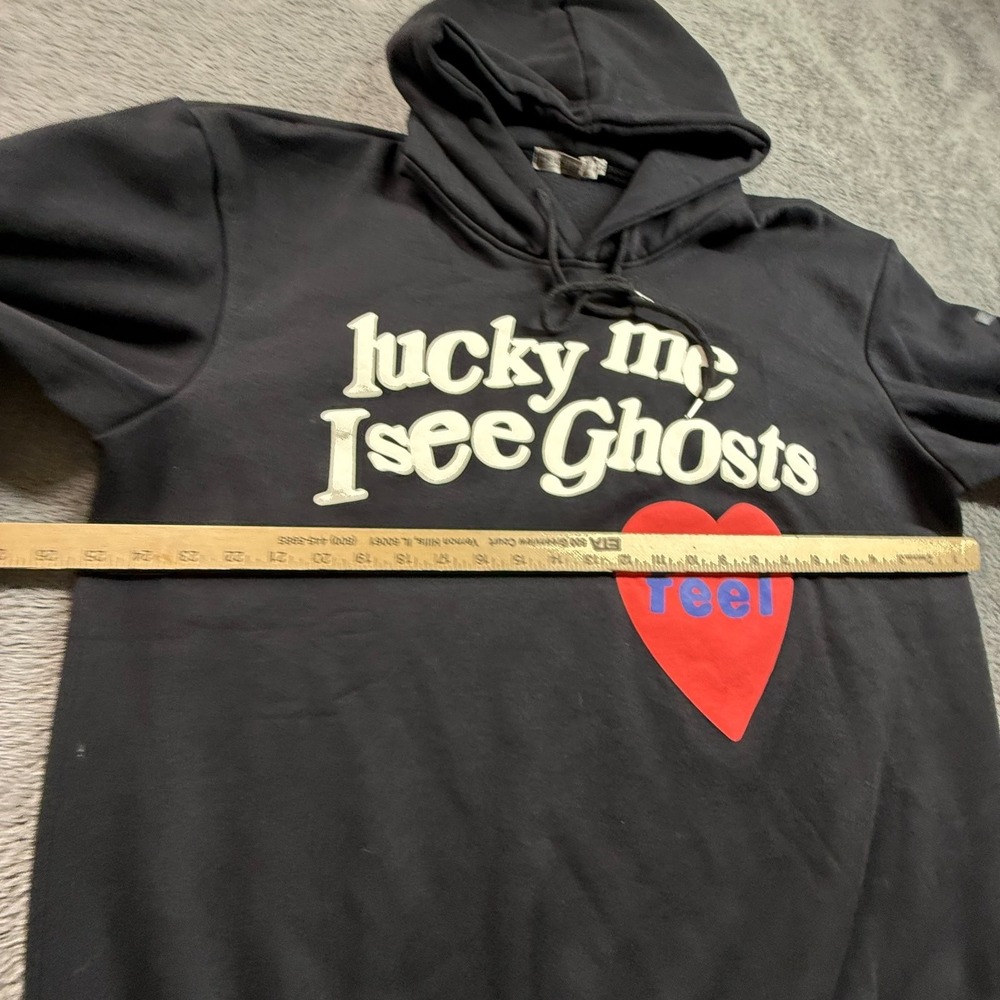 Lucky Me I See Ghosts Hoodie XL Black Kanye West Kid Cudi Camp Flog Gnaw - Picture 4 of 10